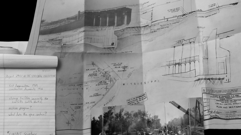 Drawings and documents related to a dam