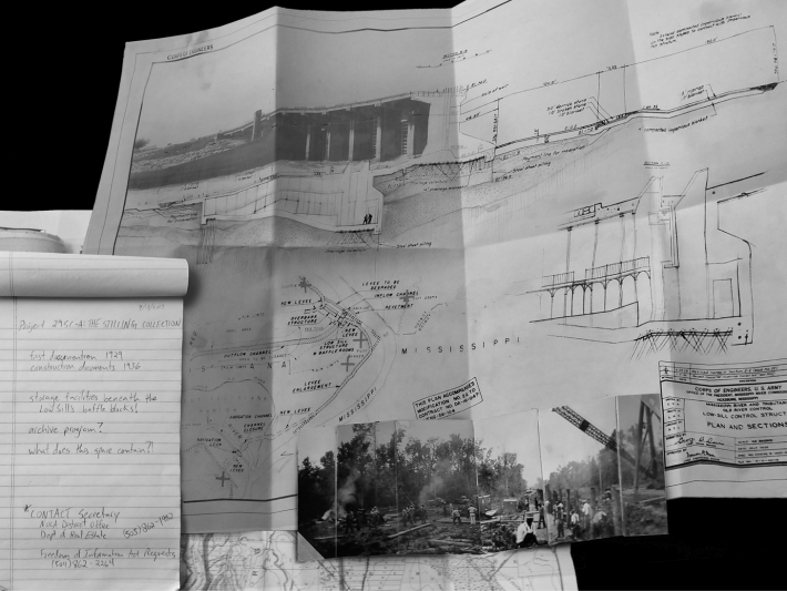 Drawings and documents related to a dam