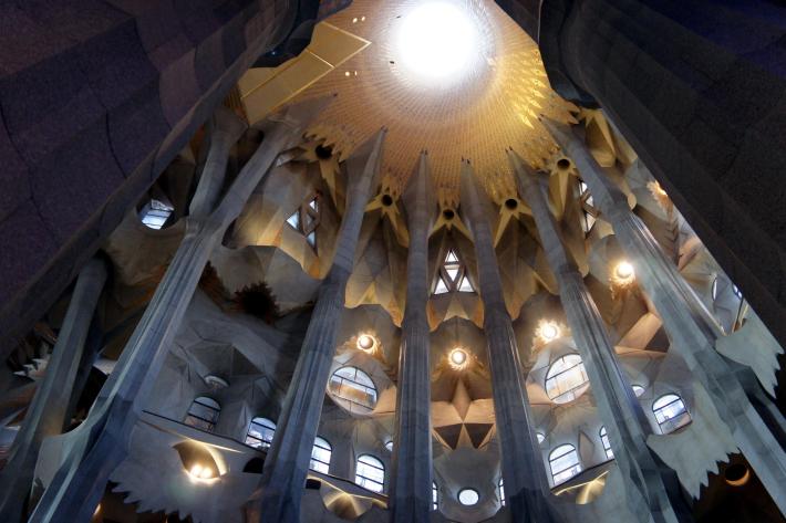 Interior of Sagrada Familia 