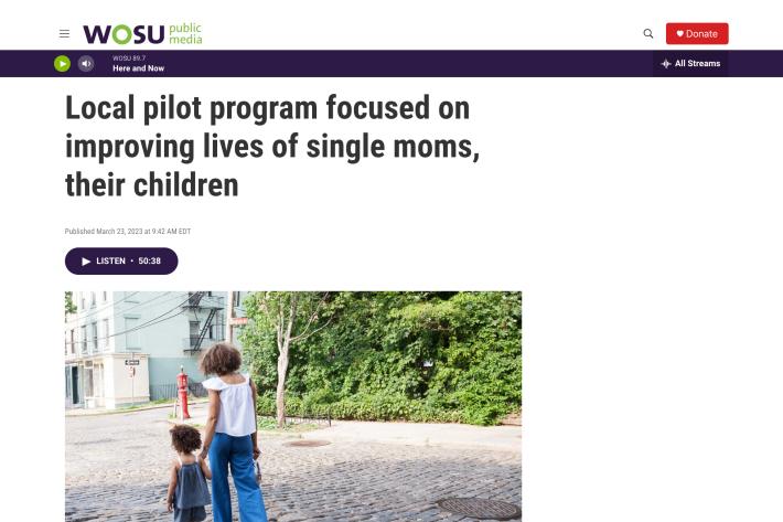 WOSU website showing All Sides with Ann Fisher program description