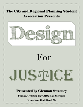 City and Regional Planning Association Design for Justice flyer
